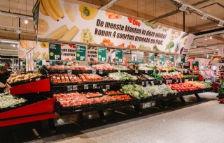 Supermarkt+zet+in+op+extra+verkoop+groente+en+fruit