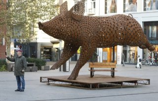 Kunstwerk+Vliegend+Varken+om+te+kappen+met+kooien
